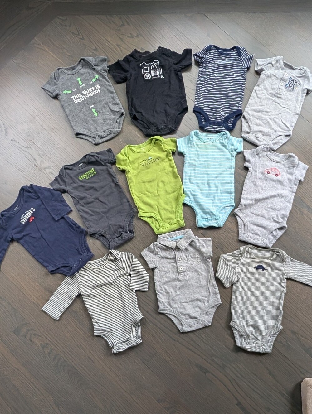 Baby Boy Bodysuit Bundle - 12 Pieces - Carter’s, Jumping Beans & More